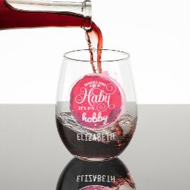 酒を飲むのが趣味 ステムなしワイングラス