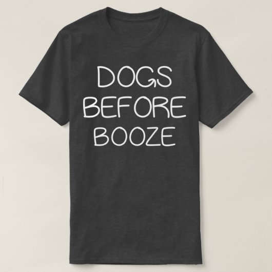 酒を飲む前の犬 Tシャツ (デザイン正面)