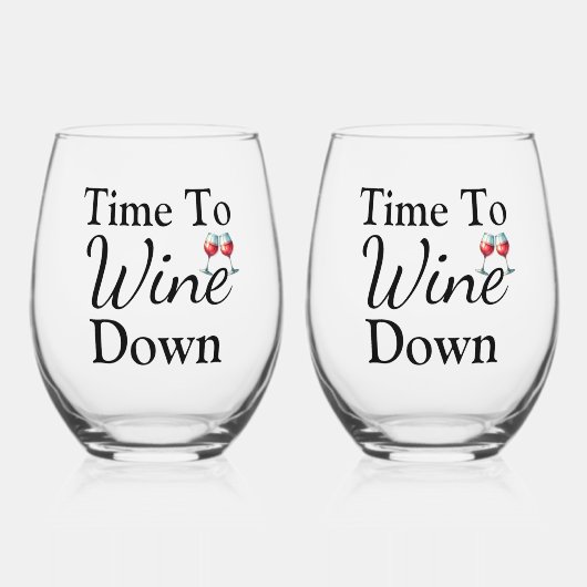 酒を飲む時間 ステムなしワイングラス (正面)