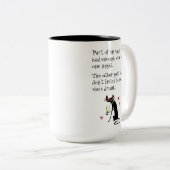 酒を飲む猫聞よ、彼女は飲 ツートーンマグカップ (正面右)