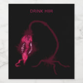 酒を飲む ワインラベル (シングルラベル)