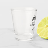 酒を飲もしんで機嫌を直せおもしろい ショットグラス (左)