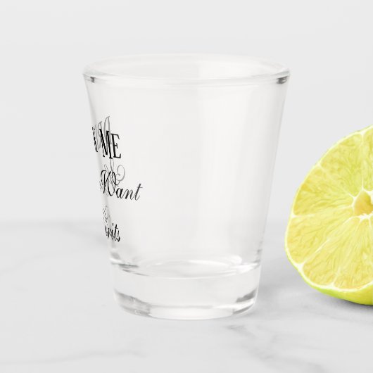 酒を飲もしんで機嫌を直せおもしろい ショットグラス (右)