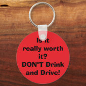 酒を飲んだり運転したりしない キーホルダー (正面)