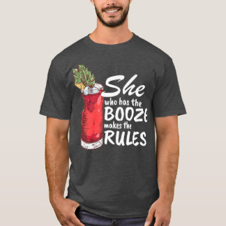 酒を飲んだ女が規則を守る Tシャツ