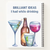酒を飲んでいた時の鮮やかなアイディアおもしろい ノートブック (裏面)