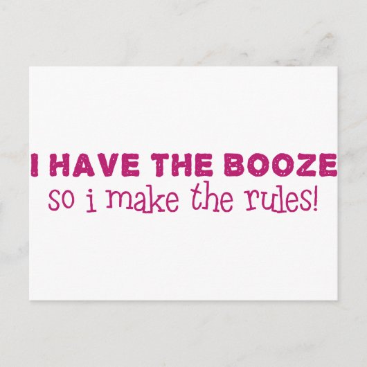 酒を飲んで規則を作る ポストカード (正面)