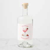 酒パーソナライズされたボトルラベルカクテルデザイン リキュールボトルラベル (正面)