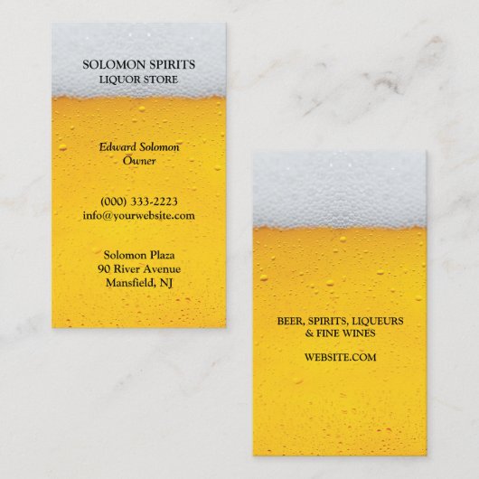 酒ビアストア名刺 名刺 (正面/裏面)