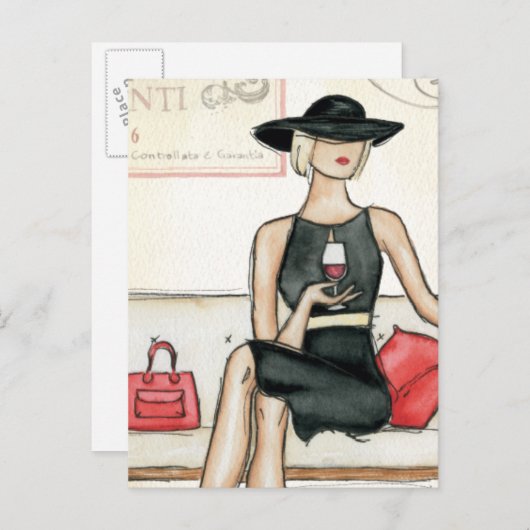 酒ファッショニスタを飲む ポストカード (正面/裏面)