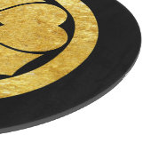 酒井門日本の武士氏金ゴールド黒番 カッティングボード (角)