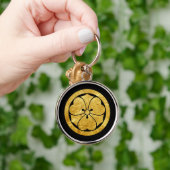 酒井門日本の武士氏金ゴールド黒番 キーホルダー (手)