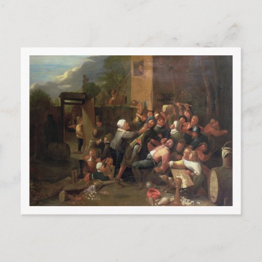 酒場の外での戦い ポストカード (正面)