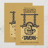 酒場の看板招待状 招待状 (正面/裏面)