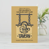 酒場の看板独身パーティーの招待状 招待状 (スタンド正面)