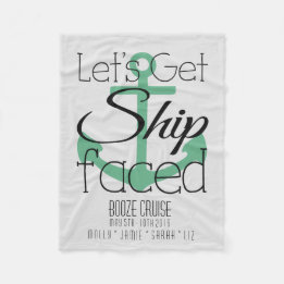 酒宴の巡航、パーソナライズなバチェロレッテの週末 フリースブランケット