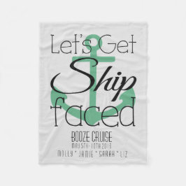 酒宴の巡航、パーソナライズなバチェロレッテの週末 フリースブランケット