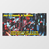 酒店カスタマイズスピリッツ酒フロント ウィンドウサイン (シート)