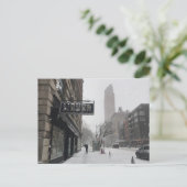 酒店コロンバスアベニューウィンタースノーストームNYC ポストカード (スタンド正面)