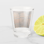 酒樽ケグ写真モノグラムの写真 ショットグラス (裏面)