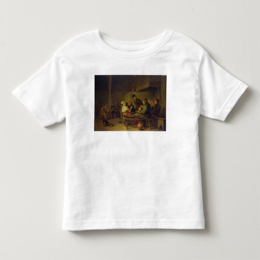 酒盛りをする農家 トドラーTシャツ (正面)