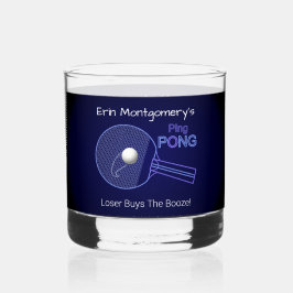 酒買を負けろ！ピンポンおもしろい岩 ウイスキーグラス