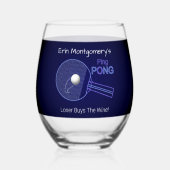 酒買を飲めピンポンおもしろいビールカクテル ステムなしワイングラス (正面)