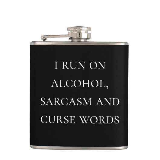 酒走の皮肉と呪文を言う フラスク (正面)