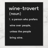 酒造おもしろいりの人は酒を好む ワインラベル (シングルラベル)