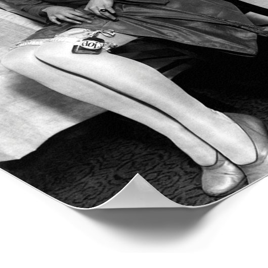 酒類ガーターベルトフラスコ – 禁止 ポスター (角)