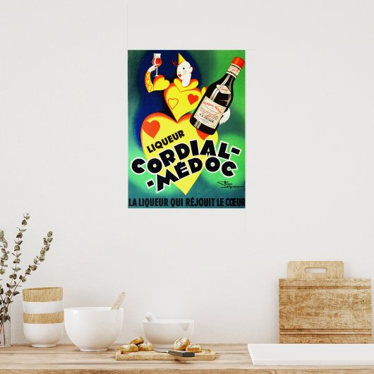 酒類コーディアルメドック広告フランスのアールデコ ポスター (キッチン)