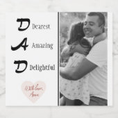 酒類パーソナライズされたボトルラベル | 贈与パパ リキュールボトルラベル (シングルラベル)