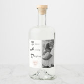 酒類パーソナライズされたボトルラベル | 贈与パパ リキュールボトルラベル (正面)