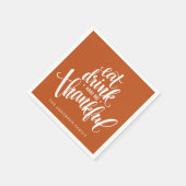 酒食べを飲み感謝のディナー スタンダードカクテルナプキン (角)