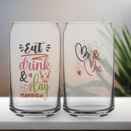 酒食べを飲み結婚した続け三周年記念 ガラス缶