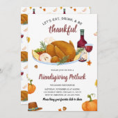 酒食べを飲むと感謝する 招待状 (正面/裏面)