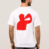 酒飲みの前部および背部 Tシャツ (裏面)