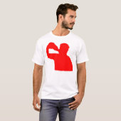 酒飲みの前部および背部 Tシャツ (正面フル)