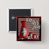 「酒」 缶バッジ (正面&裏面)