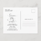 酒、食べ物、悪いダンスが日付をおもしろい守る動き 案内ポストカード (裏面)