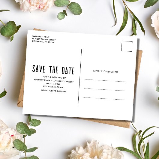 酒、食べ物、悪いダンスのウェディングおもしろいデートを保存 案内ポストカード