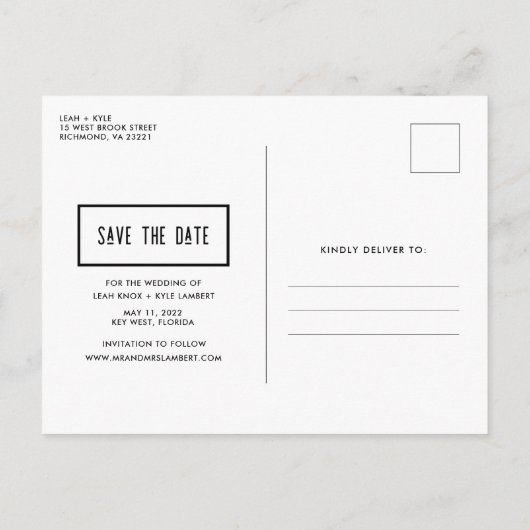 酒、食べ物、悪いダンスの動きおもしろい日付を保存 案内ポストカード (裏面)