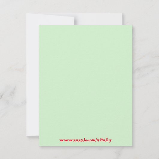 酔っおもしろいたサンタとルドルフのクリスマスカード 招待状 (裏面)