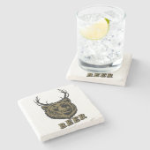 酔ったおもしろいなノベルティビール ストーンコースター (横)