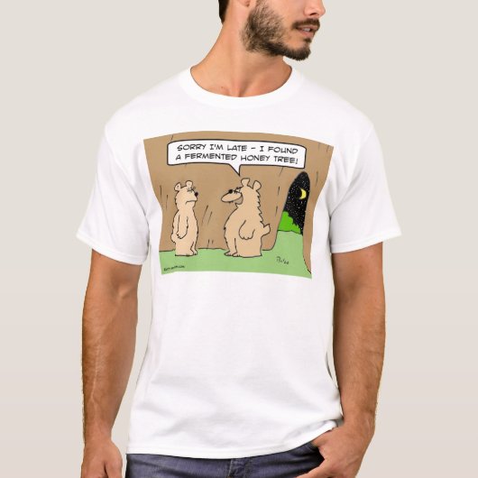 酔ったくまによって発酵させる蜂蜜の木 Tシャツ (正面)