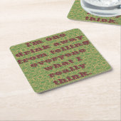 酔ったことわざ スクエアペーパーコースター (アングル)