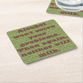 酔ったことわざ スクエアペーパーコースター (アングル)