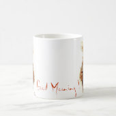 酔ったフクロウ コーヒーマグカップ (中央)