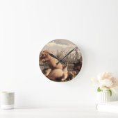 酔ったブタ ラウンド壁時計 (ホーム)