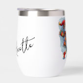 酔ったワインを飲む雪だるま パーソナライズされた (右面)